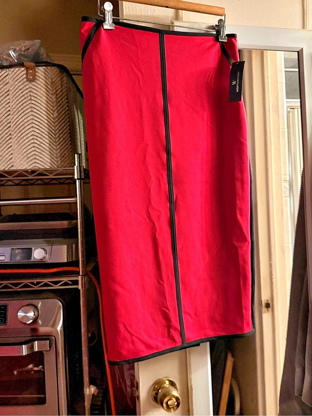 Theory Midi Skirt in Pink & Black Size Small NWT